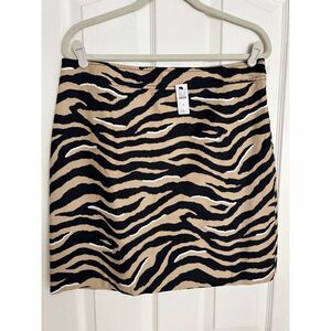 Talbots NWT Sz 12 Animal Print Skirt